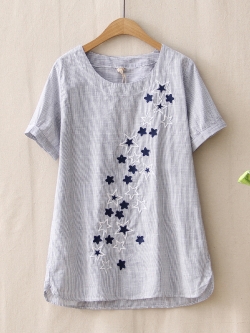 เสื้อแฟชั่นผ้าฝ้ายผ้าลินิน