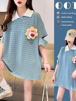 เสื้อยืดคนอ้วนแบบโอเวอร์ไซส์แบบ ulzzang fashion สนใจทักแชท