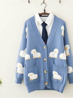 เสื้อกันหนาว เสื้อคลุม เสื้อคาร์ดิแกน เสื้อกันหนาวสไตล์ญี่ปุ่น