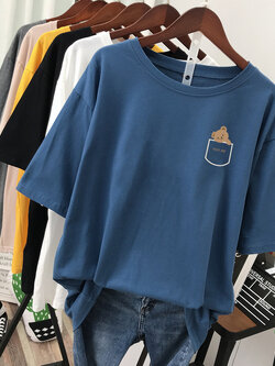 เสื้อยืดคอตตอน สกรีนลายน่ารัก มีหลากหลายสี ส่งฟรีทั่วไทย BY JIMIAO