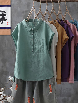 เสื้อเชิ้ตผ้าฝ้ายลินิน ขายเสื้อเชิ้ต ผ้าลินิน เสื้อเชิ้ตผ้าฝ้ายผู้หญิง