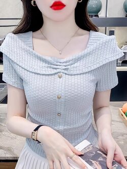 เสื้อเชิ้ตผู้หญิงใส่ทํางาน 390 บาทต่อชิ้น ฟรีค่าจัดส่ง