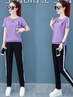 ชุดวอร์ม สูทเกาหลี Jumpsuit ชุดจั้มสูท ชุดเซท 2 ชิ้น ชุดกีฬาผู้หญิง ชุดออกกำลังกาย เสื้อกันหนาว ชุดวอร์มคู่