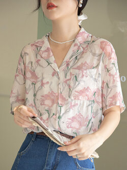 เสื้อเชิ้ตผู้หญิงแขนยาว เสื้อเชิ้ตผู้หญิงใส่ทํางาน 390 บาทต่อชิ้น ฟรีค่าจัดส่ง