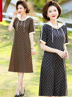 เดรสวัยผู้ใหญ่40-60ปี เดรสคุณแม่ ชุดเดรสทำงานวัยผู้ใหญ่ แบรนด์ MAMA DRESS