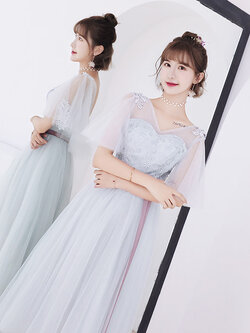 ชุดเพื่อนเจ้าสาวสีฟ้า ชุดเพื่อนเจ้าสาว ชุดไปงานแต่งงาน