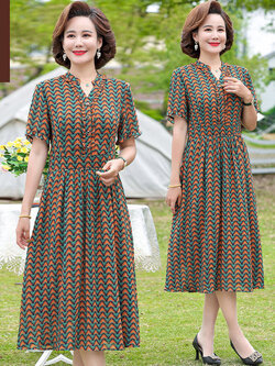 เดรสวัยผู้ใหญ่40-60ปี เดรสคุณแม่ ชุดเดรสทำงานวัยผู้ใหญ่ แบรนด์ MAMA DRESS