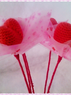 ช่อหัวใจถัก