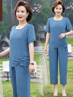 เสื้อผ้าคุณแม่วัย 60 เสื้อคนแก่ผู้หญิงวัย60