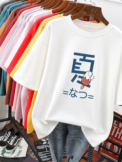 เสื้อยืดคอตตอน สกรีนลายน่ารัก มีหลากหลายสี ส่งฟรีทั่วไทย BY JIMIAO