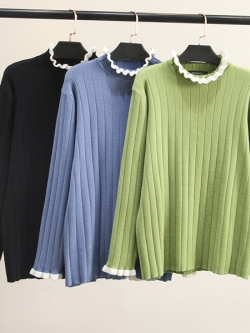 เสื้อกันหนาวคนอ้วน เสื้อกันหนาวสาวอ้วน เสื้อกันหนาวคนอวบ เสื้อกันหนาวแขนยาวสำหรับสาวอวบ อ้วน