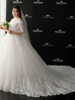 ชุดแต่งงานคนอ้วน ชุดเจ้าสาวไซส์ใหญ่ ชุดเจ้าสาวอ้วน ชุดเจ้าสาวอวบ