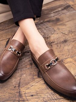 รองเท้าหนังผู้ชาย มีไซส์39-44 รองเท้าโลฟเฟอร์ชาย Slip-On Shoes