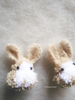ปอมปอมตุ๊กตากระต่าย pompoms dolls หลากสี 2 นิ้ว