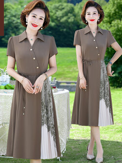 เดรสวัยผู้ใหญ่40-60ปี เดรสคุณแม่ ชุดเดรสทำงานวัยผู้ใหญ่ สนใจทักแชท