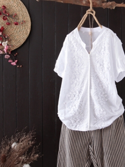 เสื้อผ้าฝ้าย ผ้าลินิน มีขนาดไซส์เดียว อกประมาณ100ซม.หรือประมาณ 40นิ้วขึ้นไป