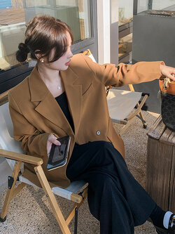 เสื้อโค้ท เสื้อโค้ทกันหนาว เสื้อโค้ทใส่เที่ยวต่างประเทศ ยี่ห้อ: Qianziqian