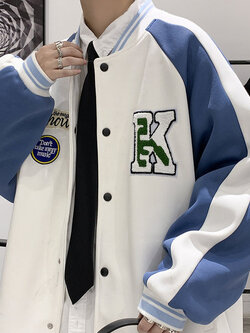 เสื้อแจ็คเก็ตเบสบอล เสื้อคลุม เสื้อแขนยาวสไตล์เกาหลี