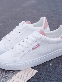 รองเท้าผ้าใบผู้หญิง รองเท้าผ้าใบแฟชั่น ผ้าใบแบบผูกเชือก มีไซส์ 35 36 37 38 39