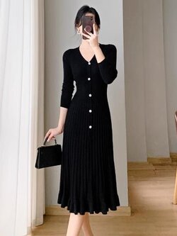 เดรสสีดำสุภาพ เรียบหรู ดูดี เหมาะกับทุกโอกาส | เดรสผู้หญิงแฟชั่นสุภาพ