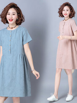 เสื้อผ้าฝ้าย เสื้อผ้าลินิน สไตล์ฤดูร้อน BY Lian Zhi Cotton and linen art สไตล์VINTAGE มีขนาดไซส์อกประมาณ 35-40 นิ้ว