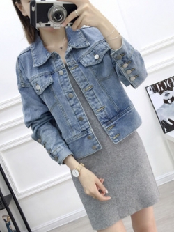 เสื้อแจ็คเก็ตยีนส์ เสื้อยีนส์ผู้หญิงเทห์ๆ