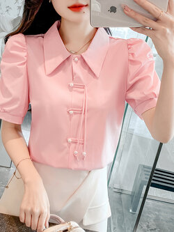 เสื้อเชิ้ตผู้หญิงใส่ทํางาน 390 บาทต่อชิ้น ฟรีค่าจัดส่ง