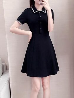 เดรสสีดำสุภาพ เรียบหรู ดูดี เหมาะกับทุกโอกาส | เดรสผู้หญิงแฟชั่นสุภาพ