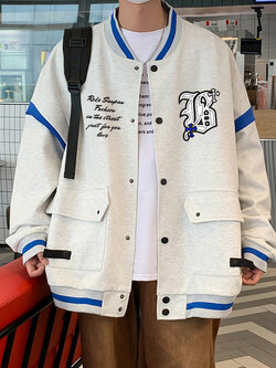 เสื้อแจ็คเก็ตเบสบอล เสื้อคลุม เสื้อแขนยาวสไตล์เกาหลี