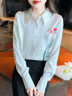 เสื้อเชิ้ตผู้หญิงแขนยาว เสื้อเชิ้ตผู้หญิงใส่ทํางาน 390 บาทต่อชิ้น ฟรีค่าจัดส่ง