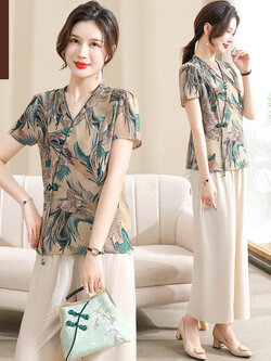 เสื้อผ้าคุณแม่วัย 60 เสื้อคนแก่ผู้หญิงวัย60