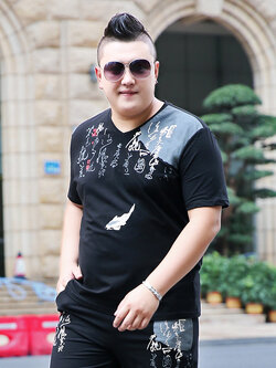 เสื้อยืดผู้ชายอ้วน S-5XL(อกเสื้อ39-51นิ้ว)