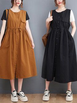 เดรสลินิน เดรสลินินเก๋ๆ เดรสผ้าฝ้าย เดรสลินินแขนสั้น ลายดอก BY LININ