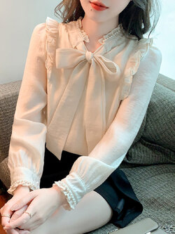 เสื้อเชิ้ตผู้หญิงแขนยาว เสื้อเชิ้ตผู้หญิงใส่ทํางาน 390 บาทต่อชิ้น ฟรีค่าจัดส่ง