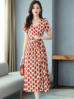 เดรสวัยรุ่น เดรสลูกไม้ชีฟอง By Meiyi women's clothing