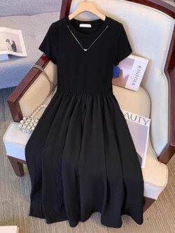 เดรสสีดำสุภาพ เรียบหรู ดูดี เหมาะกับทุกโอกาส | เดรสผู้หญิงแฟชั่นสุภาพ