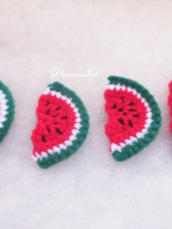 แตงโมถักโครเชต์ watermelon fruit crochet