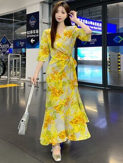 เดรสแขนสั้น มีไซส์ L-4XLอก 38-47 นิ้ว ใส่ได้ทั้งสาวหุ่นดีน่ารักจนถึงสาวอวบพลัสไซส์ จัดส่งฟรี! ทักแชทสั่งซื้อ