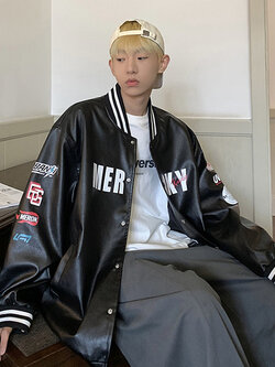 เสื้อแจ็คเก็ตเบสบอล เสื้อคลุม เสื้อแขนยาวสไตล์เกาหลี