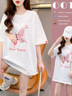 เสื้อยืดคนอ้วนแบบโอเวอร์ไซส์แบบ ulzzang fashion สนใจทักแชท