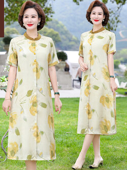 เดรสวัยผู้ใหญ่40-60ปี เดรสคุณแม่ ชุดเดรสทำงานวัยผู้ใหญ่ สนใจทักแชท