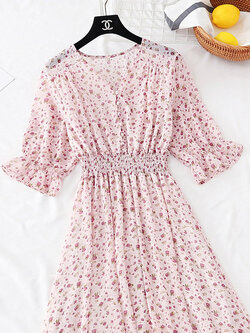 เดรสชีฟอง เดรสลายดอกไม้ Fairy House