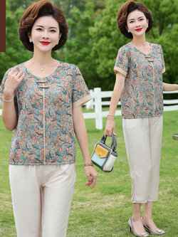 เสื้อผ้าคุณแม่วัย 60 เสื้อคนแก่ผู้หญิงวัย60