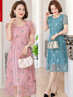 เดรสวัยผู้ใหญ่40-60ปี เดรสคุณแม่ ชุดเดรสทำงานวัยผู้ใหญ่ แบรนด์ MAMA DRESS