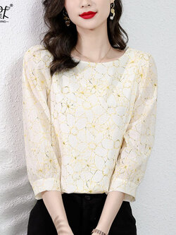 เสื้อลูกไม้ แขนสั้น