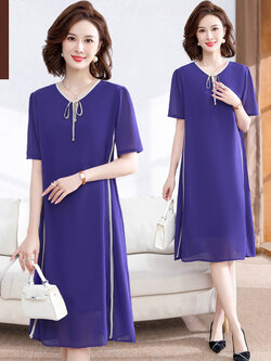 เดรสวัยผู้ใหญ่40-60ปี เดรสคุณแม่ ชุดเดรสทำงานวัยผู้ใหญ่ สนใจทักแชท