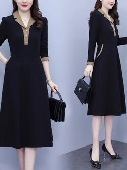 เดรสสีดำสุภาพ เรียบหรู ดูดี เหมาะกับทุกโอกาส | เดรสผู้หญิงแฟชั่นสุภาพ