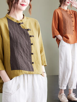 เสื้อลินิน เสื้อผ้าฝ้ายลินิน เสื้อเชิ้ตผ้าลินิน