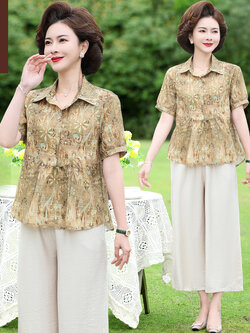 เสื้อผ้าคุณแม่วัย 60 เสื้อคนแก่ผู้หญิงวัย60