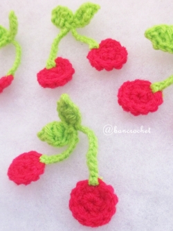 เชอรี่ถักโครเชต์ cherry fruit crochet